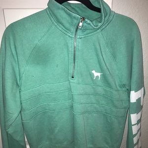 Quarter zipper teal pullover